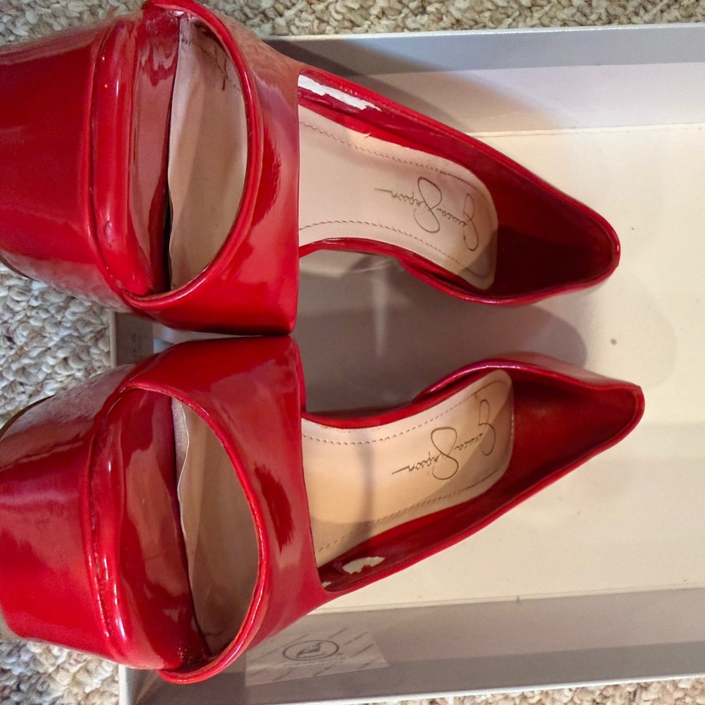 Jessica Simpson Size 7 woman’s Lipstick Red Heels - Picture 4 of 5